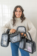 Rhode 6-Piece Clear Cosmetic Bag Set - Final Sale