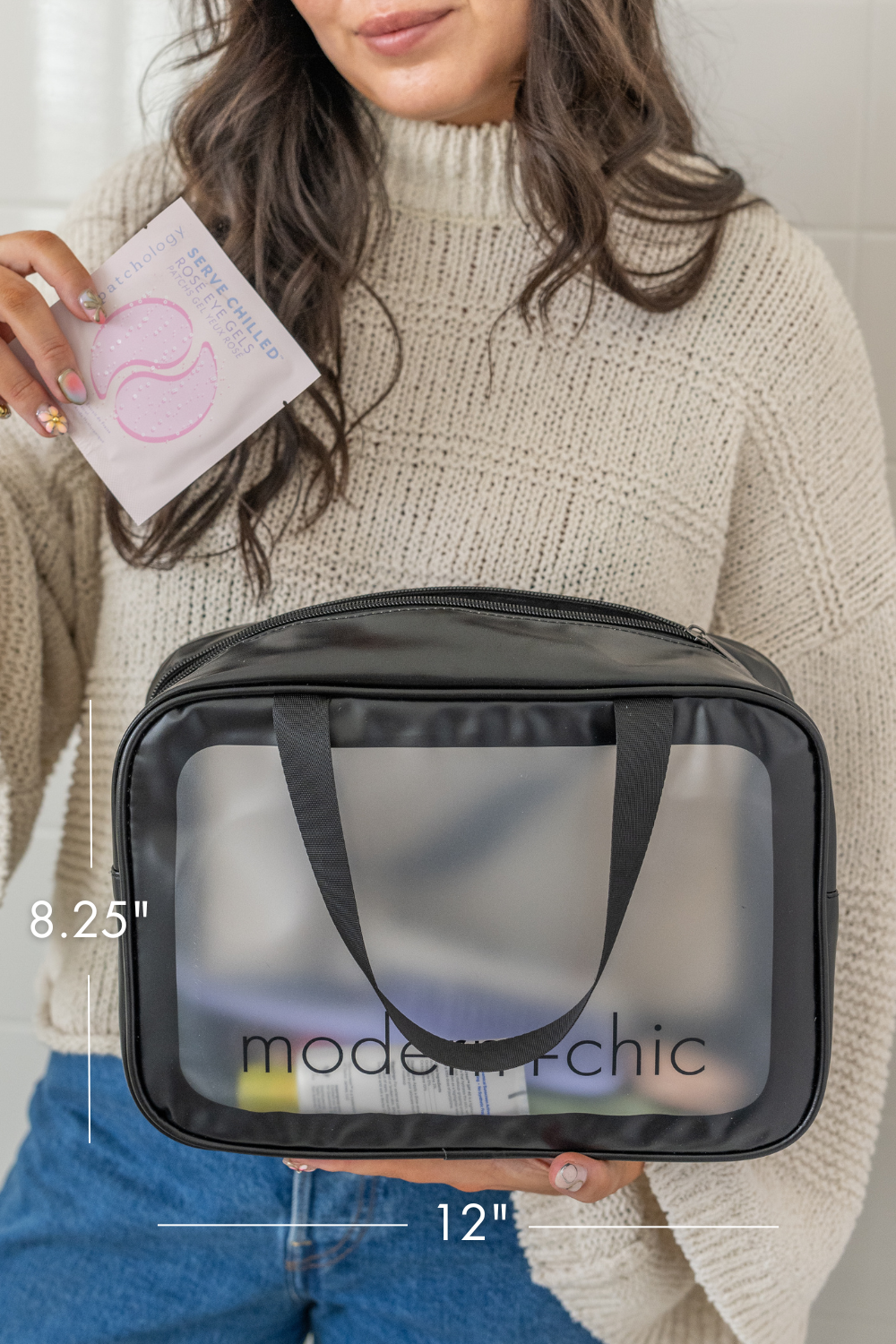 Rhode 6-Piece Clear Cosmetic Bag Set - Final Sale